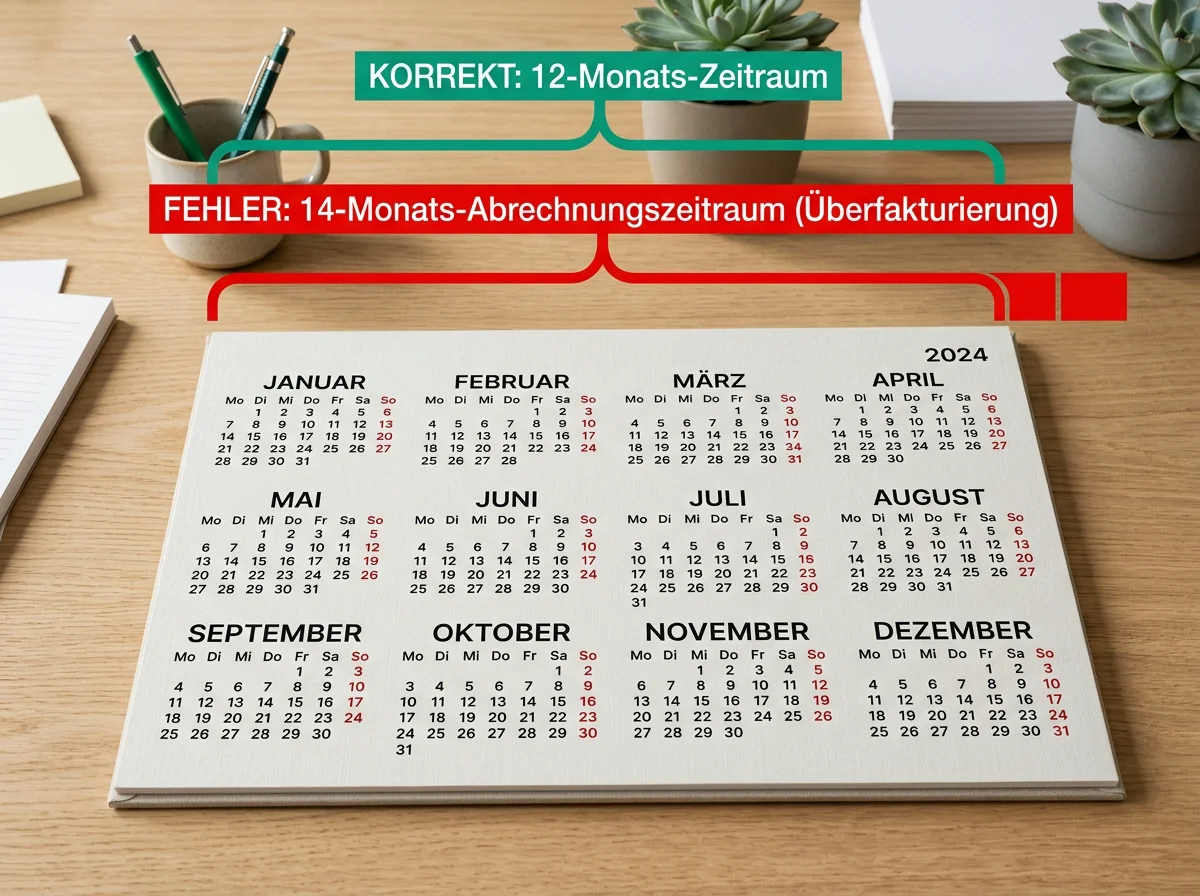 Falscher Abrechnungszeitraum in der Nebenkostenabrechnung - maximal 12 Monate erlaubt