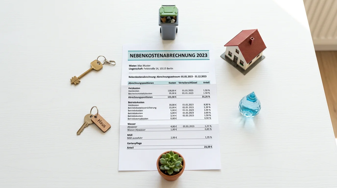 Umlagefähige Nebenkosten - alle 17 Positionen nach Betriebskostenverordnung